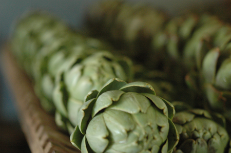 getting OCD with some artichokes. These were made into canned artichoke hearts.